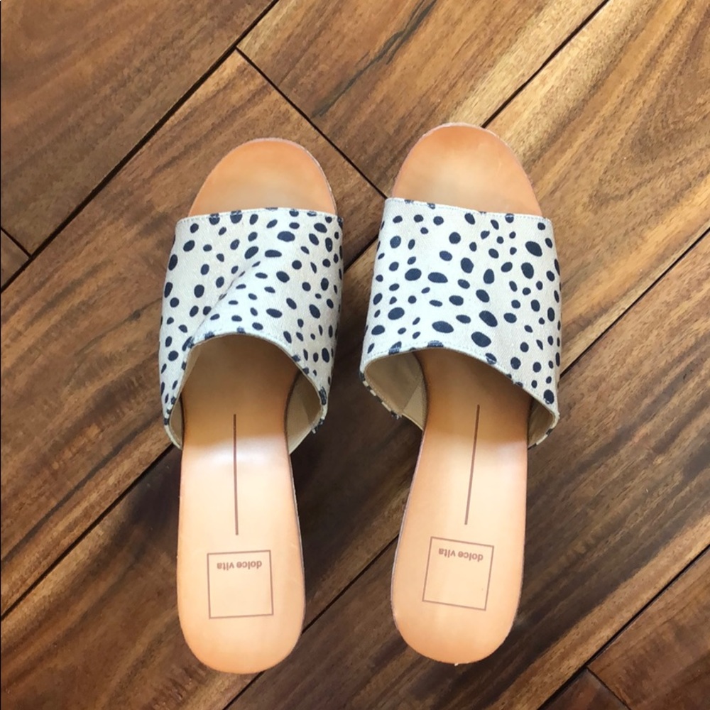 Dolce Vita Leopard Open Toe Wedges